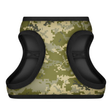 Шлей для собак WAUDOG Clothes с QR паспортом "Милитари" XS4 (223-4026)