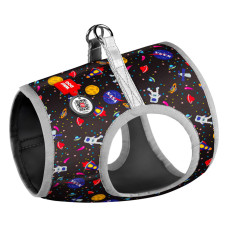 Шлея для собак WAUDOG Clothes з QR паспортом "NASA" XS4 (2917)