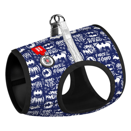 Шлея для собак WAUDOG Clothes з QR паспортом "Бетмен біло-блакитний" S2 (1012-4001) – WAUDOG