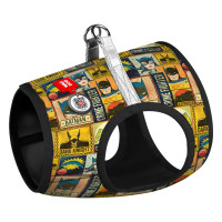 Шлей для собак WAUDOG Clothes с QR паспортом "Бэтмен винтаж" S2 (1012-4004)