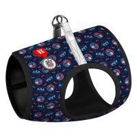 Шлей для собак WAUDOG Clothes с QR паспортом "Бэтмен красно-голубой" S1 (1011-4003)