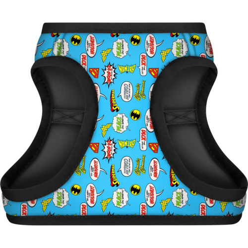 Шлея для собак WAUDOG Clothes з QR паспортом "Ліга Справедливості в блакитному" S1 (1011-4002) – WAUDOG (вид 1)