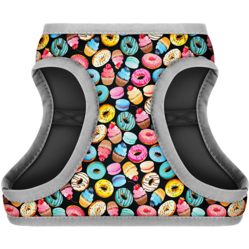 Шлей для собак WAUDOG Clothes с QR паспортом "Пончики" XS1 (2907) – WAUDOG (вид 1)