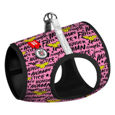 Шлея для собак WAUDOG Clothes з QR паспортом "Диво-жінка в рожевому" XS3 (1003-4010)