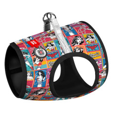 Шлея для собак WAUDOG Clothes з QR паспортом "Диво-жінка комікс" XS3 (1003-4009)