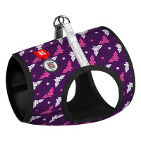Шлея для собак WAUDOG Clothes з QR паспортом "Диво-жінка фіолет" XS1 (1001-4008)