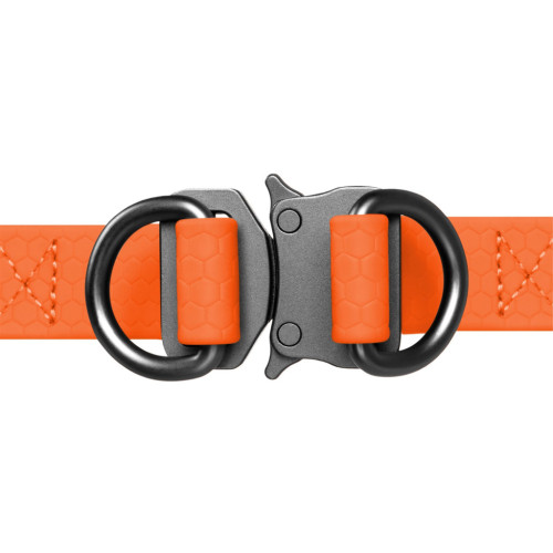 Шлея для собак WAUDOG Waterproof з QR-паспортом М Ш 20 мм Д 50-80 см помаранчева (27654) – WAUDOG (вид 1)