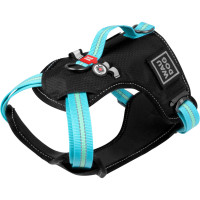 Шлей для собак WAUDOG Nylon безопасна с QR паспортом M голубая (52492)