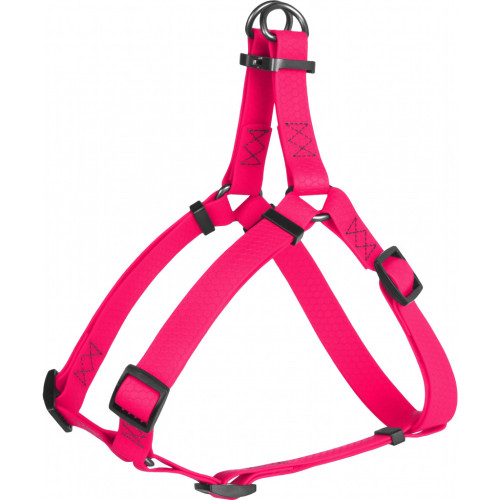Шлея для собак WAUDOG Waterproof металічна пряжка-фастекс Ш 15 мм Д 40-55 см рожева (27647) – WAUDOG
