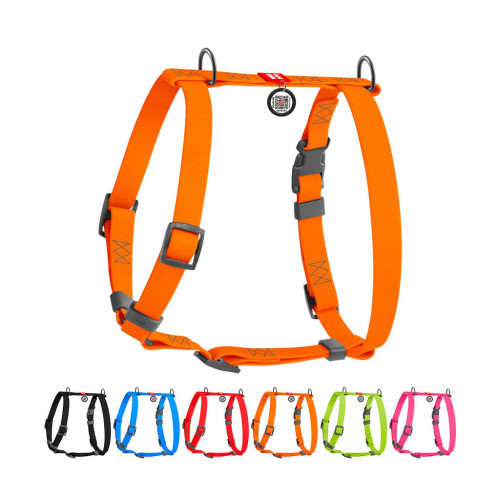 Шлея для собак WAUDOG Waterproof Н-подібна анатомічна XL помаранчева (32454) – WAUDOG