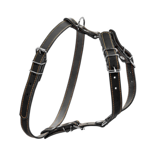 Шлея для собак Collar одинарна для малих та середніх порід Ш 20 мм А:40-56 см В:57-65 см чорна (06361) – Collar