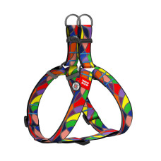 Шлей для собак WAUDOG Nylon с QR паспортом "Витраж" пластиковый фастекс XL (324-0051)