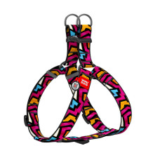 Шлея для собак WAUDOG Nylon з QR паспортом "Графіті" пластиковий фастекс XL (324-0021)