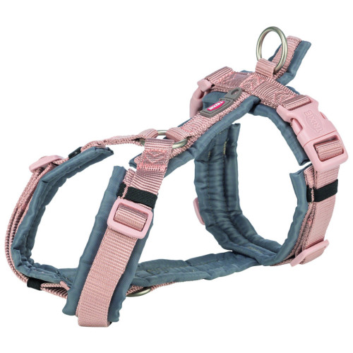 Шлея для собак Trixie Premium Трекінгова L 70-85 см 25 мм Рожево-сіра (4053032678934) – Trixie