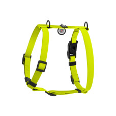 Шлей для собак WAUDOG Magnet анатомическая Н-образная с QR-паспортом, магнитная пряжка-фастекс S лимонная (262226)