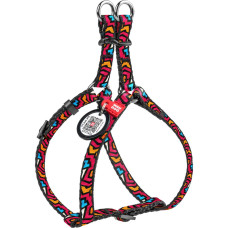 Шлей для собак WAUDOG Nylon с QR паспортом анатомическая "Граффити" S (5013)