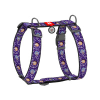 Шлея для собак WAUDOG Nylon анатомічна H-подібна з QR-паспортом "Рік та Морті 2" пластиковий фастекс, XL (323-0281)