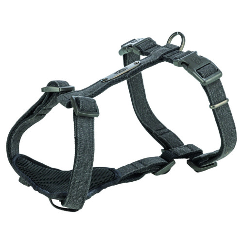 Шлея для собак Trixie CityStyle H-harness Бавовна M–L 52–75 см 20 мм Чорна (4053032682634) – Trixie