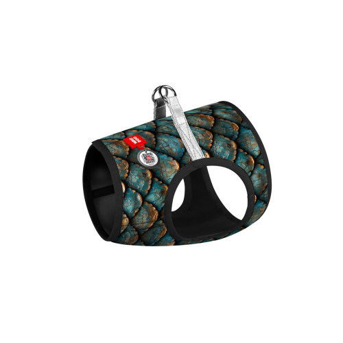 Шлей для собак WAUDOG Clothes мягкая с QR адресником "Луска" XS4 (223-0179) – WAUDOG