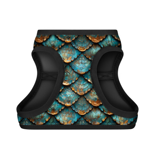 Шлей для собак WAUDOG Clothes мягкая с QR адресником "Луска" XS4 (223-0179) – WAUDOG (вид 1)