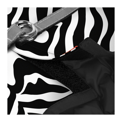 Шлея для собак WAUDOG Clothes м'яка з QR адресником "Зебра" S1 (227-0055) – WAUDOG (вид 2)