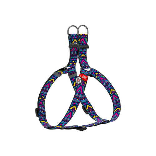 Шлей для собак WAUDOG Nylon с QR паспортом анатомическая "Инди" S (4963) – WAUDOG