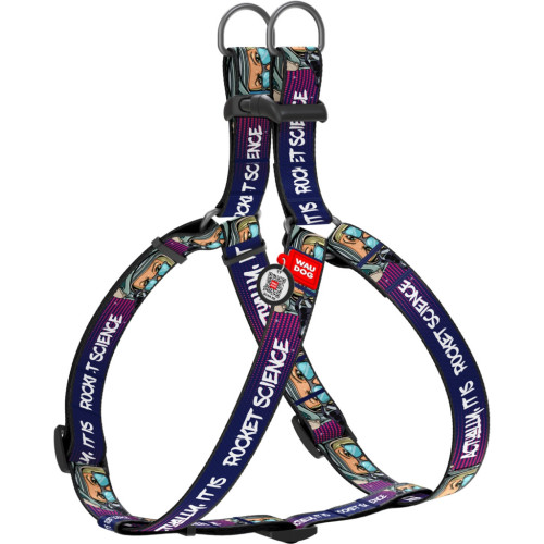 Шлей для собак WAUDOG Nylon с QR-паспортом "Космос. Ракетостроение" М (5150-0124) – WAUDOG