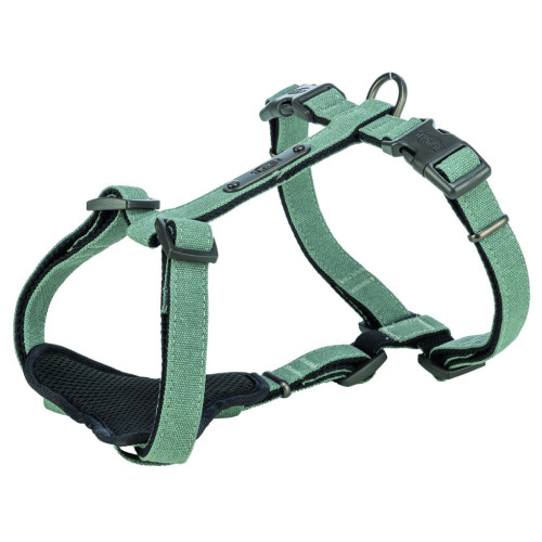 Шлея для собак Trixie CityStyle H-harness Бавовна S–M 42–60 см 15 мм Світло-зелена (4053032682610) – Trixie