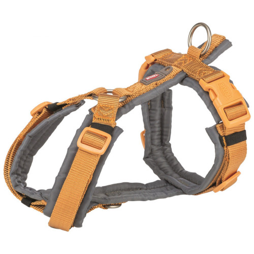 Шлея для собак Trixie Premium трекінгова XS–S 32–38 см 13 мм оранжево-сіра (4053032679894) – Trixie