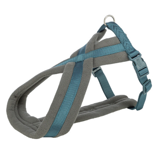 Шлея для собак Trixie Premium туристична L 60–100 см 25 мм синьо-зелена (4053032677135) – Trixie