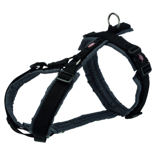 Шлея для собак Trixie Premium трекінгова L 70–85 см х 25 мм чорний-графіт (4053032419926) – Trixie