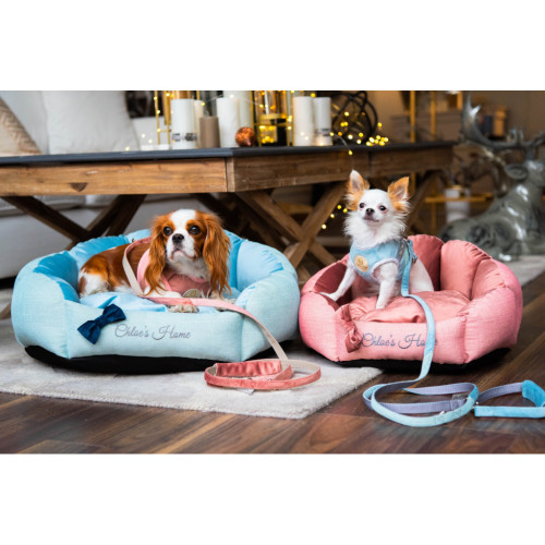 Лежак для тварин Chloe's Home Багамські острови М рожевий (CLH0342) – Chloe's Home (вид 1)