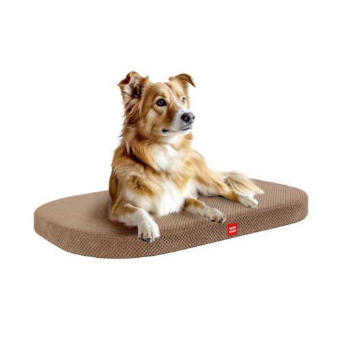 Лежак для животных WAUDOG Relax Дорис велюр, со съемным чехлом, 80х55 см бежевый (131114) – WAUDOG (вид 1)