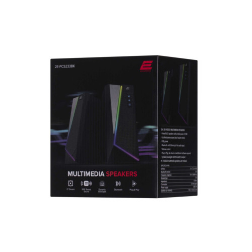 Акустическая система 2E PCS233 RGB USB Black (2E-PCS233BK) – 2E (вид 1)
