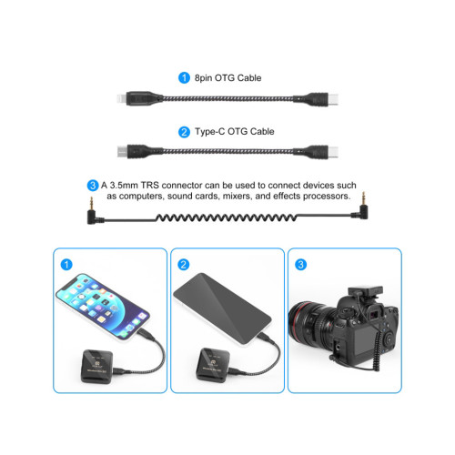 Микрофон Puluz PULUZ 2 TX + 1 RX Wireless black (PU3154B) – Puluz (вид 1)