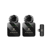 Микрофон Puluz для iPhone/iPad 8-контактний приймач і два мікрофони Black (PU647B)