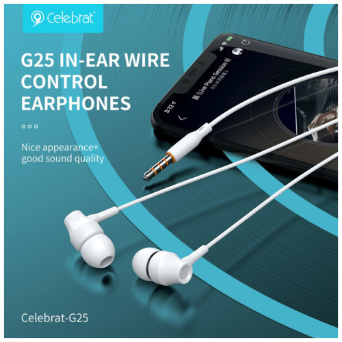 Навушники Celebrat G25 White (1006645) – Celebrat (вид 3)