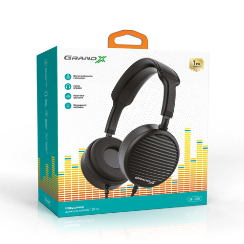 Наушники Grand-X EH-86B Black (EH-86B) – Grand-X (вид 1)