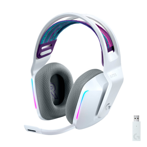 Навушники Logitech G733 Lightspeed Wireless RGB Gaming Headset White (981-000883) – Logitech