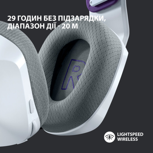Навушники Logitech G733 Lightspeed Wireless RGB Gaming Headset White (981-000883) – Logitech (вид 2)