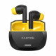 Наушники Canyon Hexagon 7 TWS ANC+ENC Wireless Charge Black/Yellow (CNS-TWS7BY)