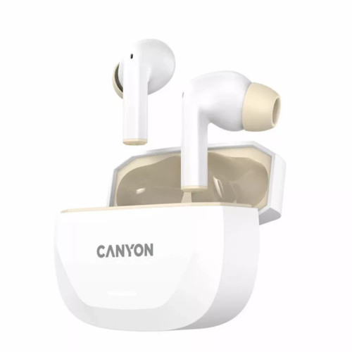 Наушники Canyon Hexagon 7 TWS ANC+ENC Wireless Charge White/Beige (CNS-TWS7WB) – CANYON (вид 2)