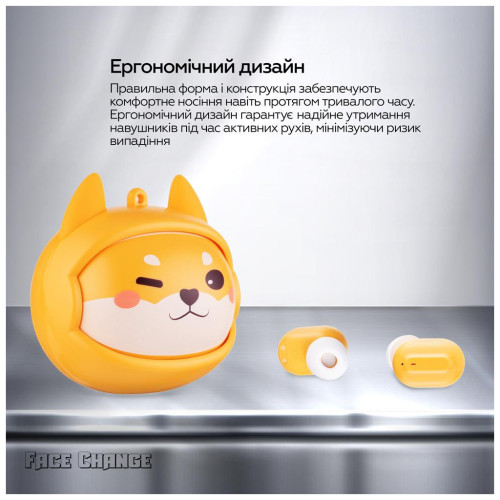 Наушники XoKo G05-face changing TWS Yellow (G05-YEL) – XoKo (вид 2)