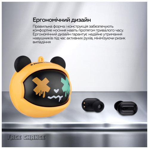 Наушники XoKo G05-face changing TWS Yellow-Black (G05-YEBK) – XoKo (вид 2)