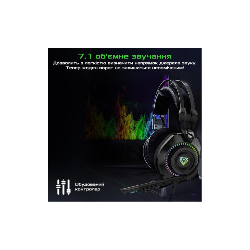 Наушники Vertux Bogota 7.1 USB Black (bogota.black) – Vertux (вид 2)