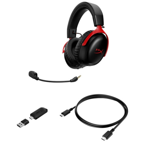Навушники HyperX Cloud III S Wireless/USB-A/USB-C Black/Red (A59Z0AA) – HyperX (вид 2)