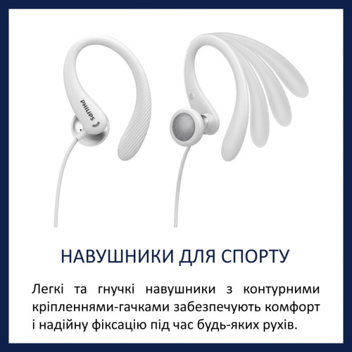 Наушники Philips TAA1105WT In-ear Mic White (TAA1105WT/00) – PHILIPS (вид 1)