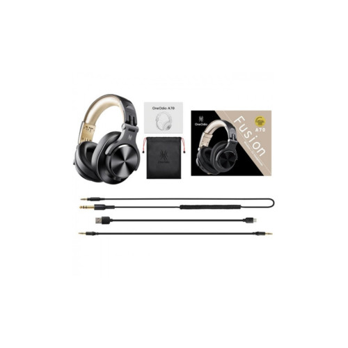 Навушники OneOdio Fusion A70 Bluetooth+3,5мм/6,35мм Black/Gold (A70 Black Gold) – OneOdio (вид 2)