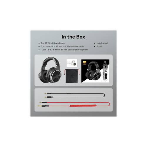 Навушники OneOdio Pro 10 3,5мм/6,35мм Black (Pro 10 Black) – OneOdio (вид 2)