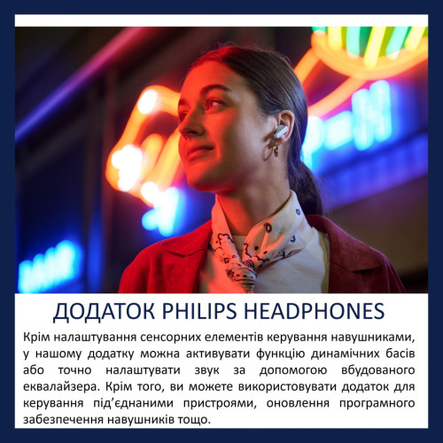 Навушники Philips TAT2000BL/00 Wireless White (TAT2000BL/00) – PHILIPS (вид 2)